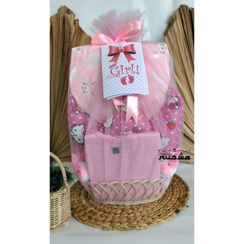 (READY) hampers baby/baby gift set/parsel bayi/ kado bayi/hampers baby/paket kado bayi-Paket 135.000 girl