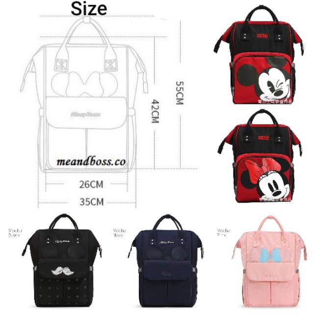 CHUBBI Tas Diaper Bag Disney Series Mocha All Varian