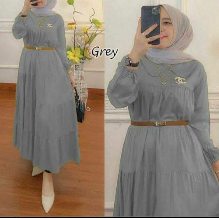 Terbaru.. MARITA MIDI / MIDI DRESS KATUN RAYON / MIDI DRESS KATUN POLOS / MIDI DRESS POLOS / MIDI DR