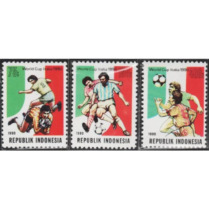 

Perangko Filateli C45 Indonesia MNH 3V 08.06.1990 World Cup Italia