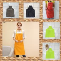 Celemek Masak Warna Waterproof / Apron Masak Anti Minyak Noda