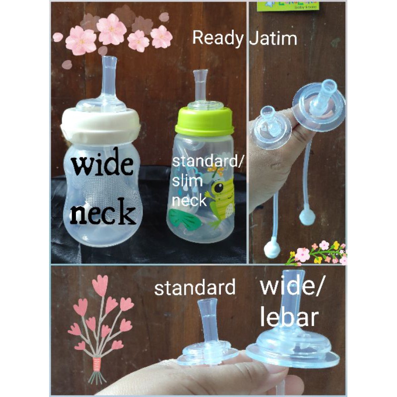 LZ.C10 nipple Sedotan botol wide neck atau standard neck (sedotan+selang+pemberat). dot straw