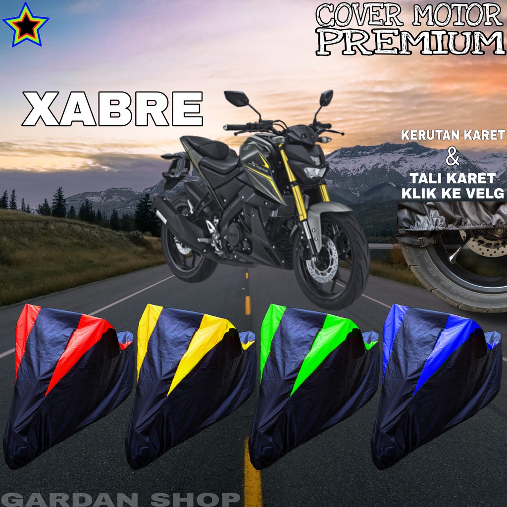 Sarung Motor XABRE Hitam KOMBINASI Body Cover Penutup Pelindung Motor Xabre PREMIUM