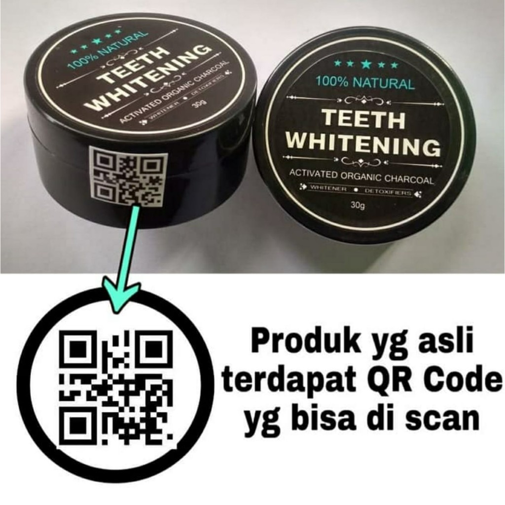 TEETH WHITENING ACTIVATED ORGANIC CHARCOAL BUBUK ARANG AKTIF PEMUTIH GIGI ORIGINAL