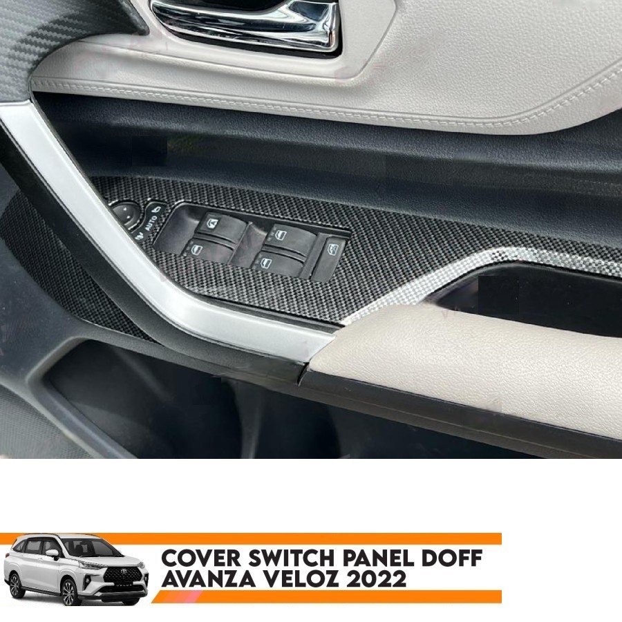 Cover Switch Panel Mobil Avanza Veloz 2022 Black Doff