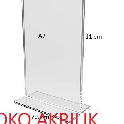 

Flash Sale!! (ysv-713) Akrilik tentcard a7 / Tempat menu / Stand holder acrylic TCA7TP