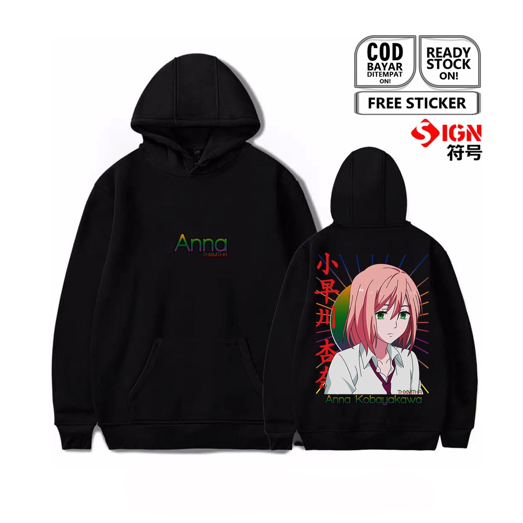 HOODIE ANNA KOBAYAKAWA NIJIIRO DAYS WAIFU ANIME MANGA NATSUKI HASHIBA MARI TSUTSUI WATARU MOCHIZUKI TOMOYA MATSUNAGA KEIICHI KATAKURA JAPAN CULTURE COSPLAY BAJU JEPANG OTAKU WIBU - SIGN CLOTH