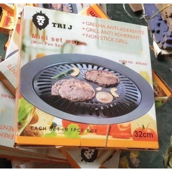 *COD*Smokeless Griller - Smokeles Panggangan Bulat Barberque BBQ Grill Plat