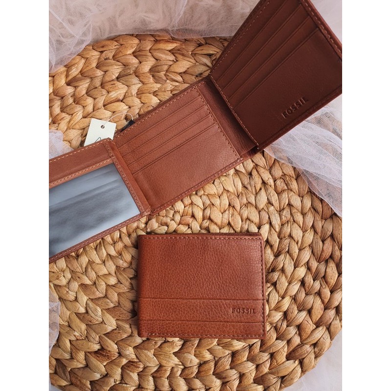 dompet fossil lufkin traveller medium brown