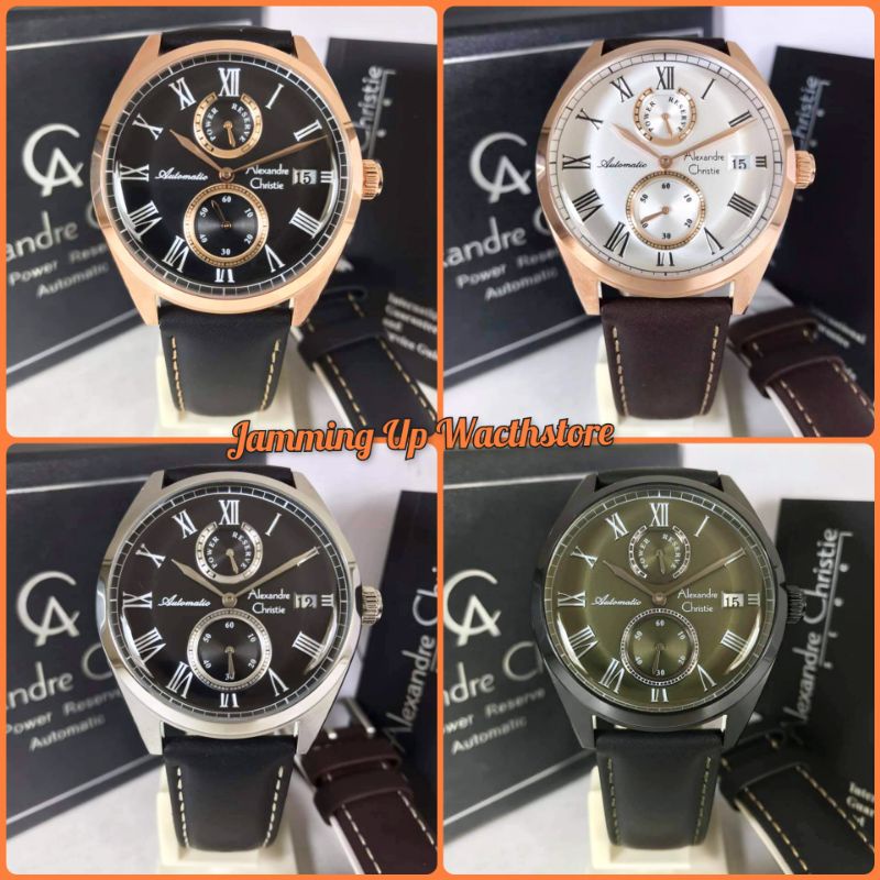 Alexandre Christie Pria Original AC 3040 Automatic Free Strap Garansi Resmi / Alexander Christie