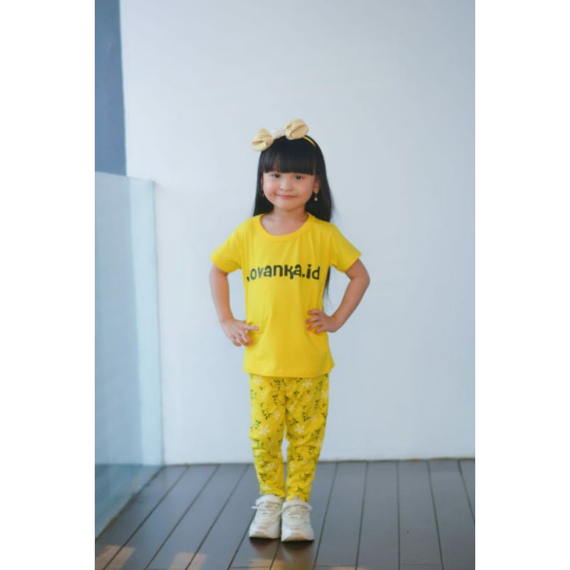 Setelan kaos anak perempuan jovanka.id flower baju main anak perempuan baju #dirumahaja