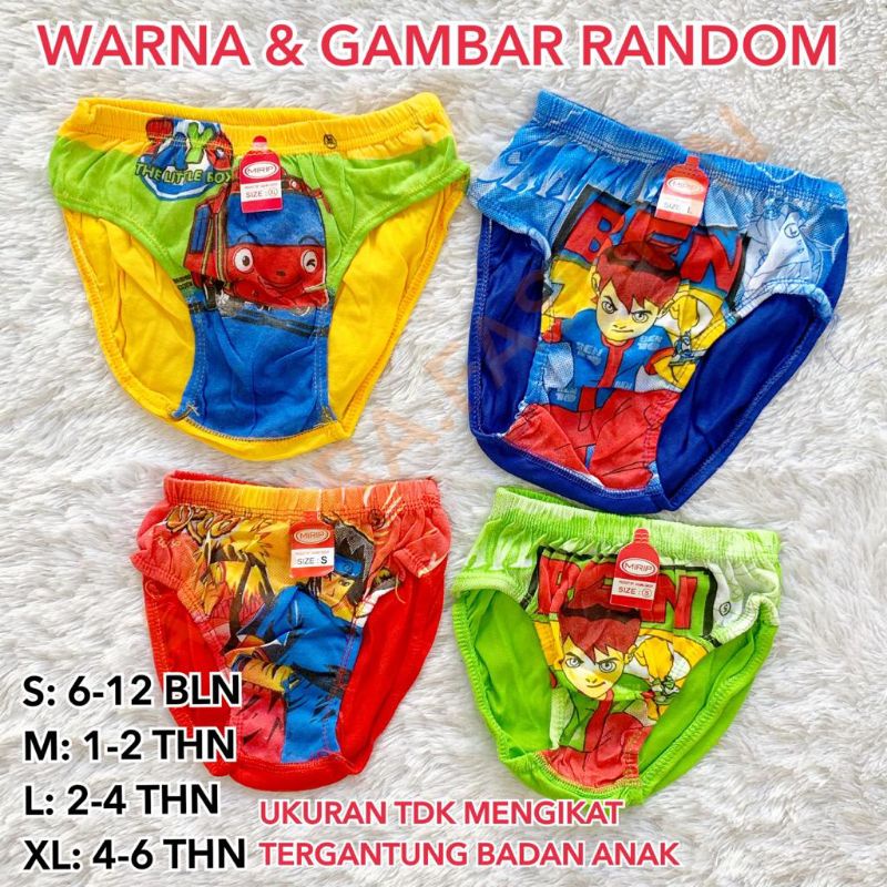 CD ANAK LAKI MIRIP KARAKTER SUPERHERO WARNA CERAH MURAH MERIAH UNDERWEAR CELANA DALAM CANGCUT COWOK