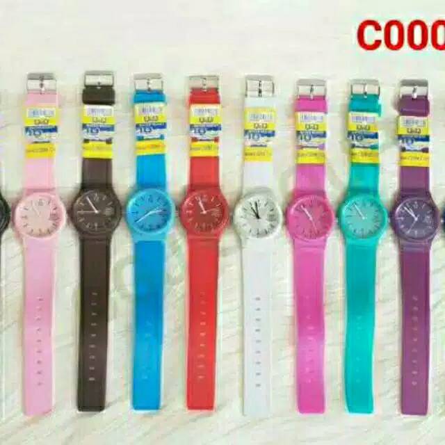 JAM TANGAN WANITA Q&amp;Q STRAP Rubber JELLY TOP 1