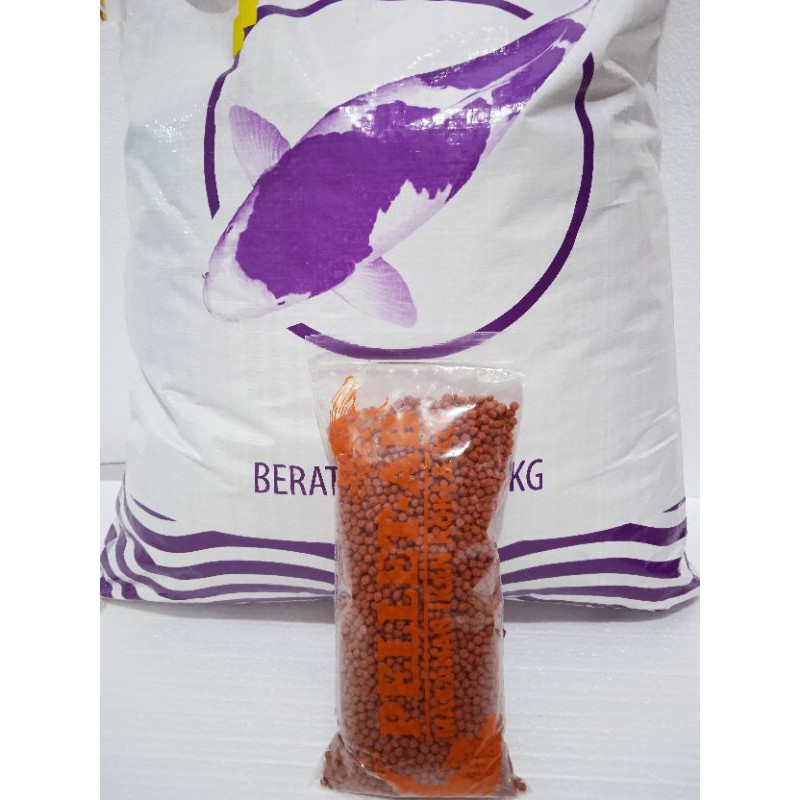 PELET AB/ PELLET AB [1,2 dan 5mm] 200/500/1000gr Pakan ikan Hias, Koi, Koki, lele dan ikan ternak lainnya