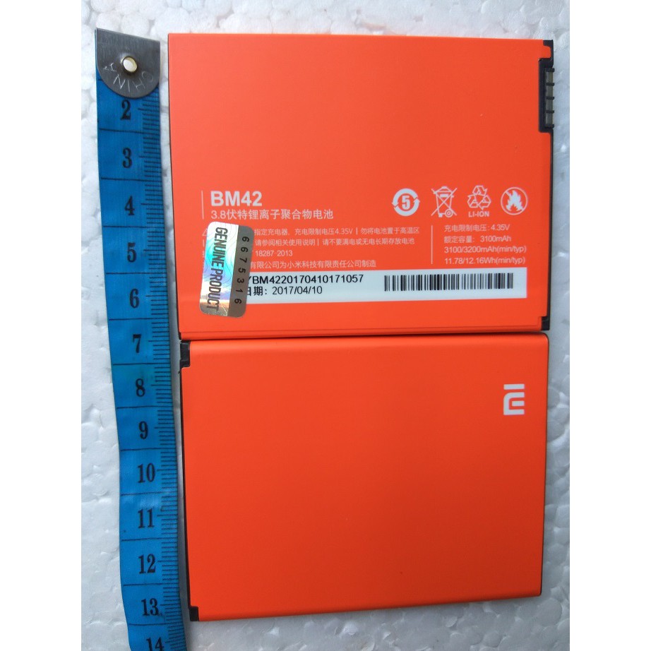 ORIGINAL 100 % batery baterai batere battery XIAOMI NOTE BM42 GARANSI