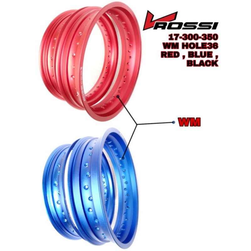 Velg V Rossi 17 Lebar 350 300 36H Supermoto KLX DTracker CRF WR