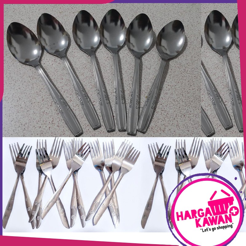 Sendok Garpu makan Stenless Hargakawan