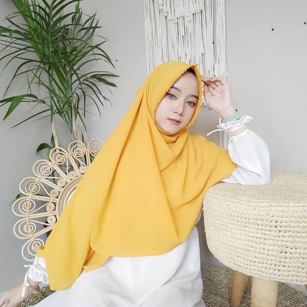 Pashmina Instan Chayra Lipit Pashmina Diamond Instan-CHAYRA KUNYIT