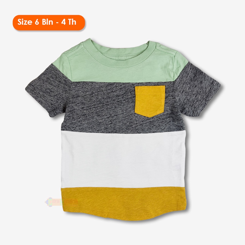 CRAZY 8 salur kantong baby atasan anak baby laki laki atasan kaos anak cowok