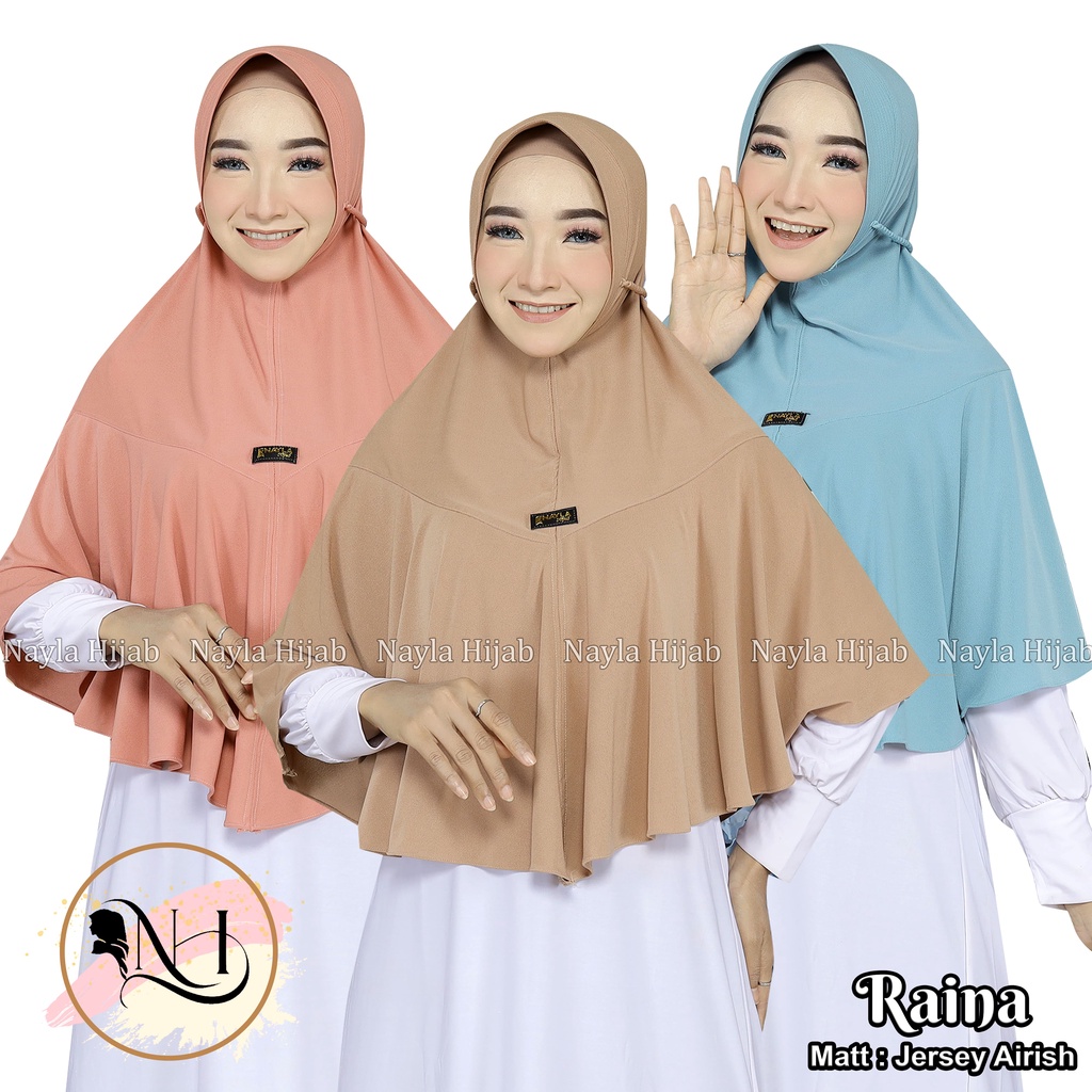 Kerudung Instan Jersey Tali Kepang Raina Hijab Instan Jersey Airis Jilbab Bergo Termurah Nayla Hija'b