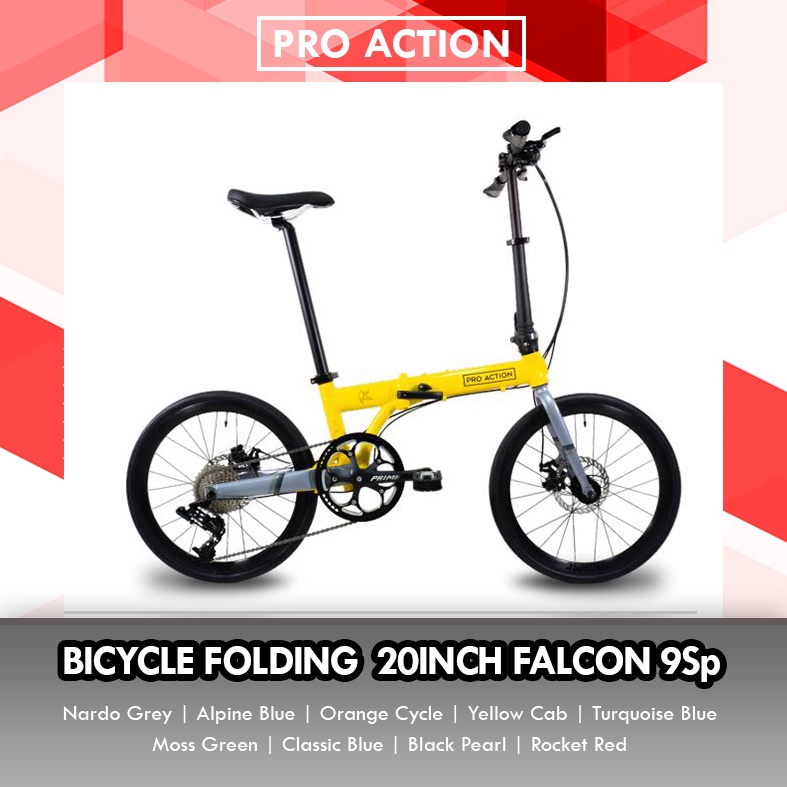 Sepeda Lipat Seli Pro Action Falcon 9speed 9s not Fnhon