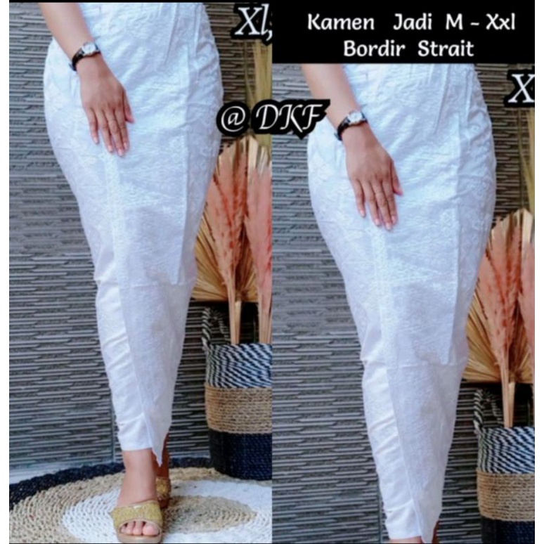 Kamen Jadi Bordir Putih