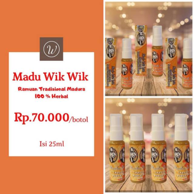Madu Wik Wik Jamu Wikwik Spray Herbal Shopee Indonesia