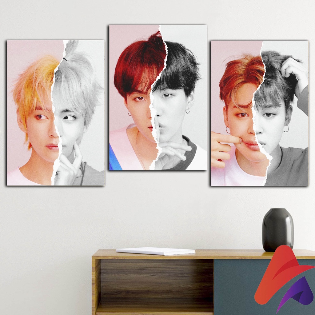 HIASAN DINDING BTS LOVE (20X30 CM) YOURSELF WALLDECOR PAJANGAN POSTER HIASAN KAMAR DEKORASI KAYU KPOP BTS