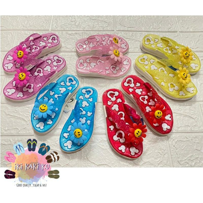 SANDAL JEPIT ANAK CEWE MATAHARI 1818-444 JELLY KARET 24-29