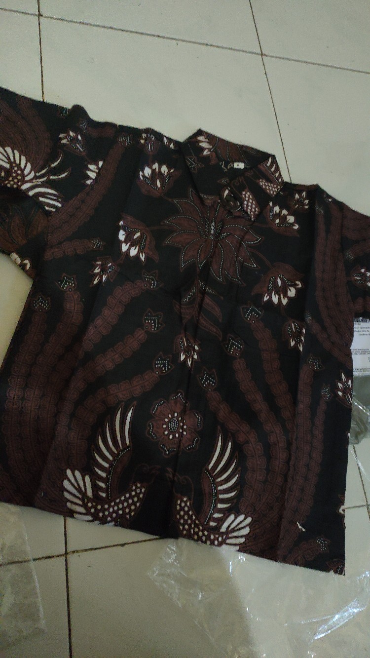 Couple Batik Gamis Jazzy Terbaru Motif Manuk Kembar Original