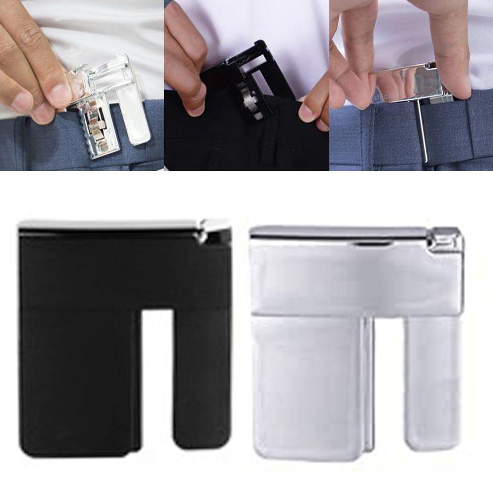 Lazy Tighten The Waistband Adjustment Pants Waist Buckle Clip Unisex Folding Waist Closing Button Tool Removable