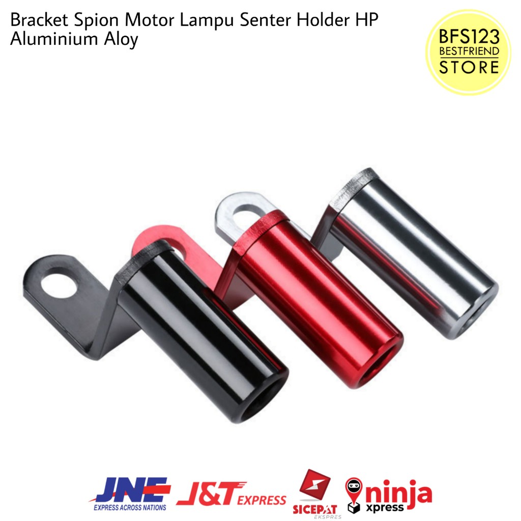 Bracket Spion Motor Lampu Senter Holder HP Aluminium Aloy