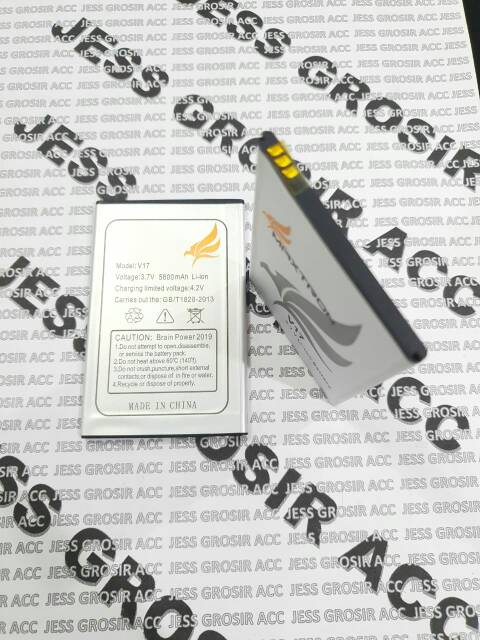 Baterai Battery Batre Original MAXTRON V17 Ukuran Panjang 9.2 cm Lebar 5.8 cm