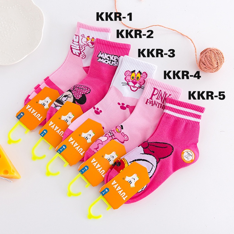 KAOS KAKI ANAK PEREMPUAN KAOS KAKI BAYI KARAKTER MINI MOUSE HIGH QUALITY BAHAN TEBAL IMPORT KKR