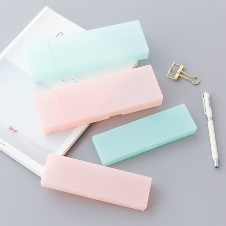

[LBS] Tempat Pensil Transparan Berwarna Ala Korea / Korean Colorful Transparent Pencil Case