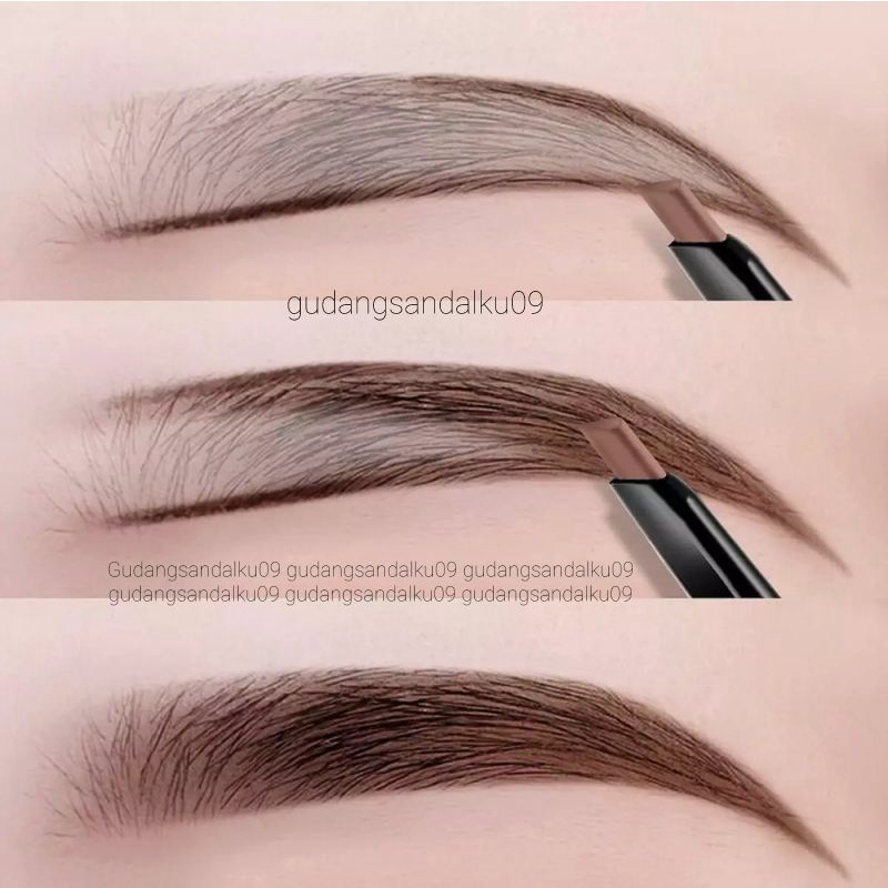 Pensil Alis waterproof double head spin automatic eyebrow pensilalis putar - Pensilalis Anti Air