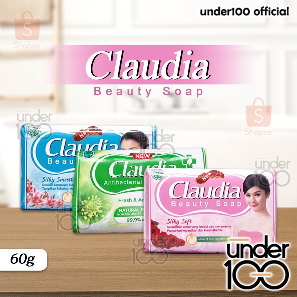 ❤ UNDER100 ❤ CLAUDIA Beauty Soap Silky Soft | Silky Smooth | Fresh &amp; Antibacterial | 60g | BPOM