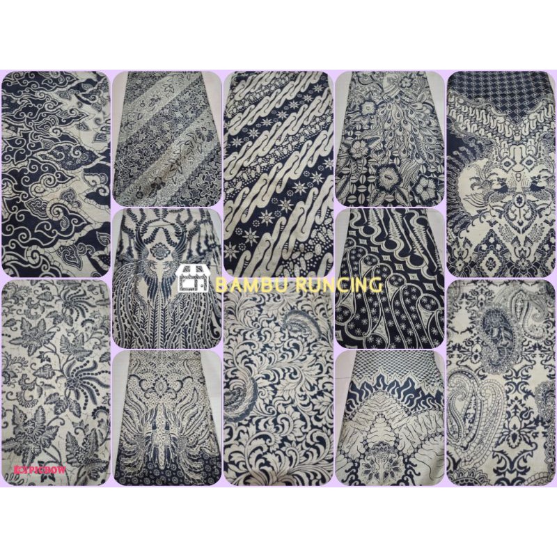 kain batik printing batik krem hitam bahan baju batik bridesmaid Megamendung merak Seno lawasan HMT