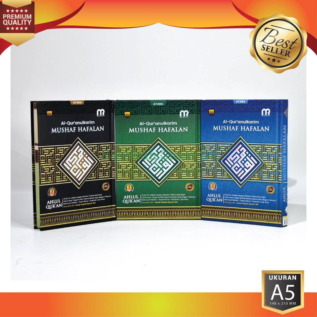 Al Quran Ahlul Quran A5 HC Tajwid Terjemah, Al Quran Hafalan Ahlul Qur'an Terjemah dan Tajwid Warna 