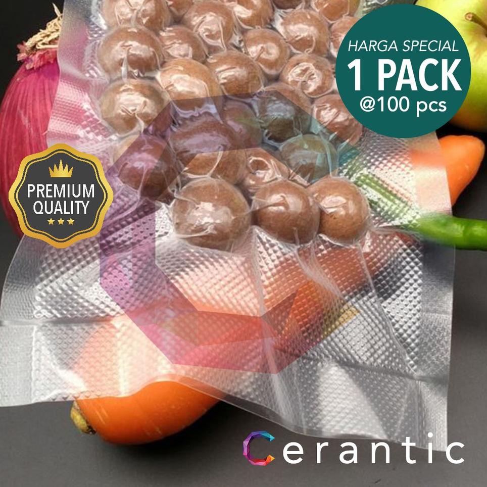 

✈ Plastik Vakum Embos 17 x 25 cm / Vacum Emboss / Vacuum Bag Embossed 17x25 isi 25 ❈