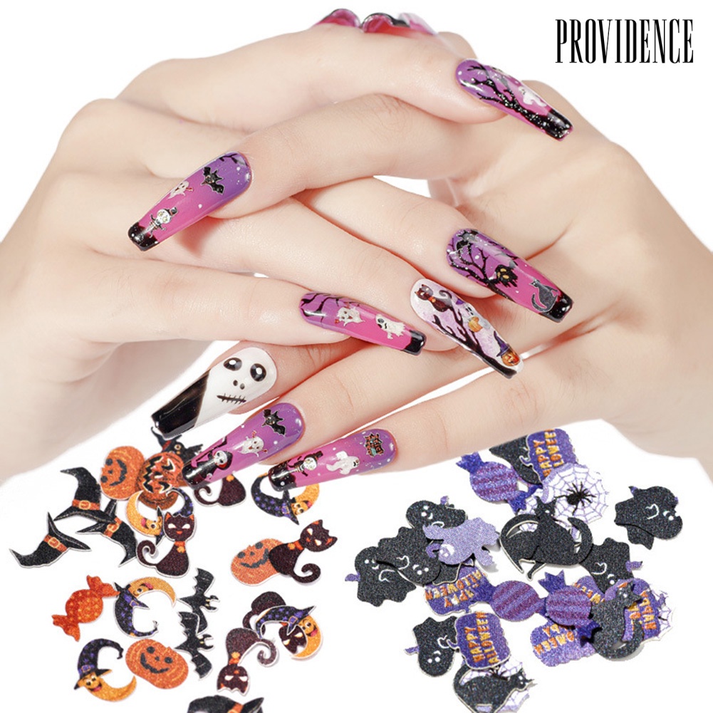 Providence Halloween Multicolor Pumpkin Ghost Spider Witch Nail Art Stickers Decals Decor