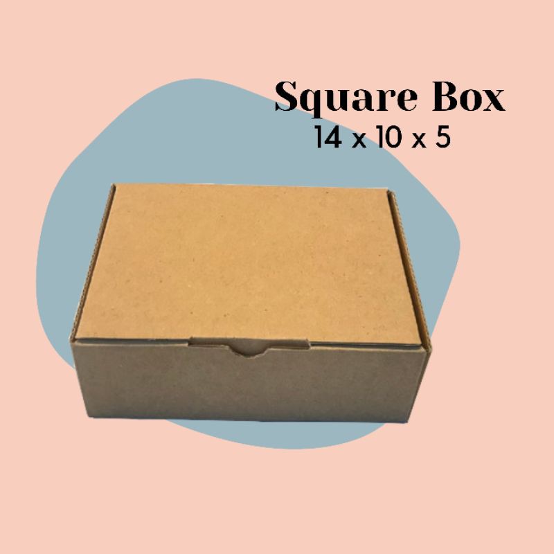 

SQUARE BOX // KARDUS DIE CUT KARTON COKLAT PACKAGING 14x10x5