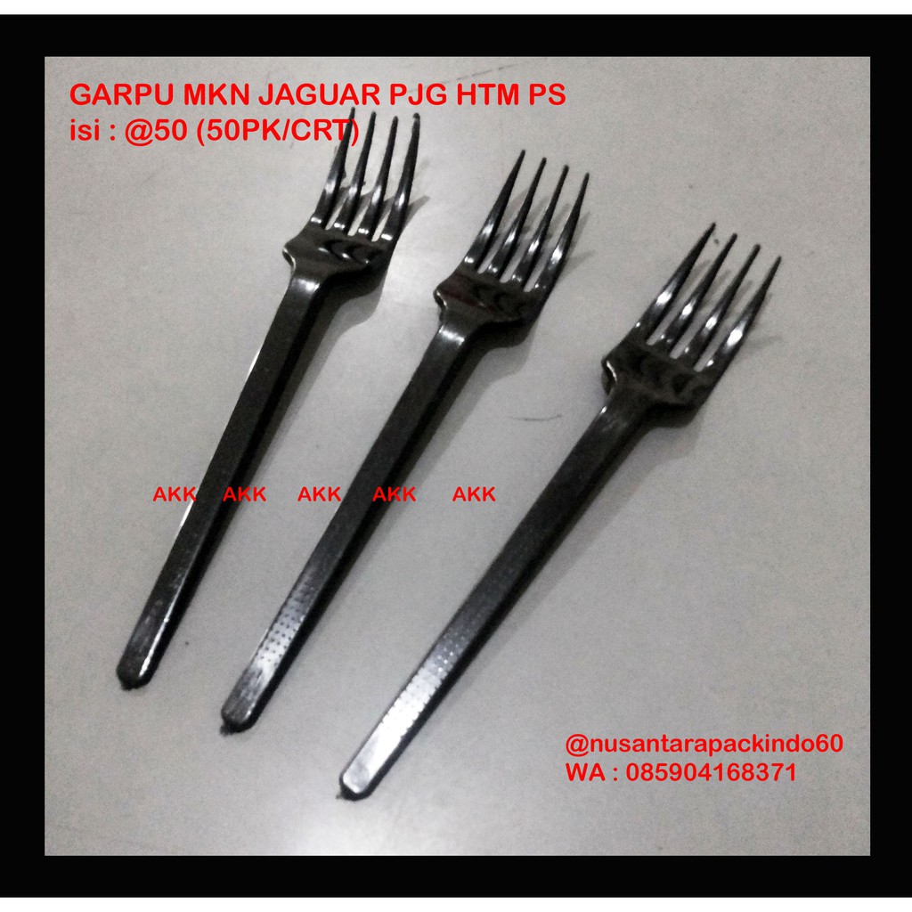Diskon Garpu Makan Jaguar Panjang Putih - Hitam Dof (50 Pcs) lddNdQF88Ge5A