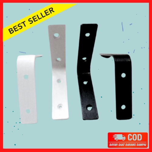 Plat Besi Siku Bracket - Penyangga Ambalan Rak Dinding - Besi Siku Penyangga Rak Dinding - Besi Siku