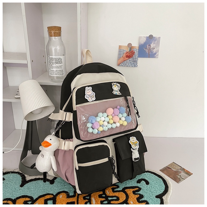 PROMO WYK97 Tas Ransel Wanita Pria Bubble Sekolah Kuliah Backpack School Impor TKM