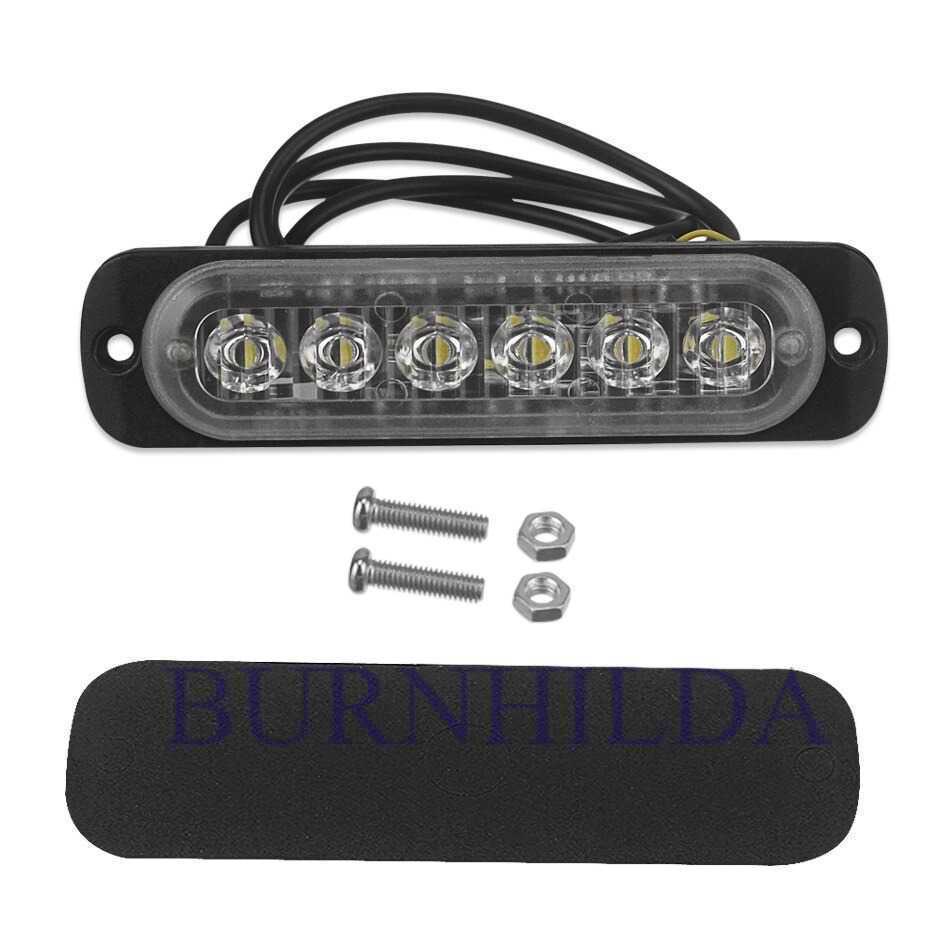 Lampu LED Lampu Peringatan Warning Light 6LED 12-24V accesoris mobil burnhilda