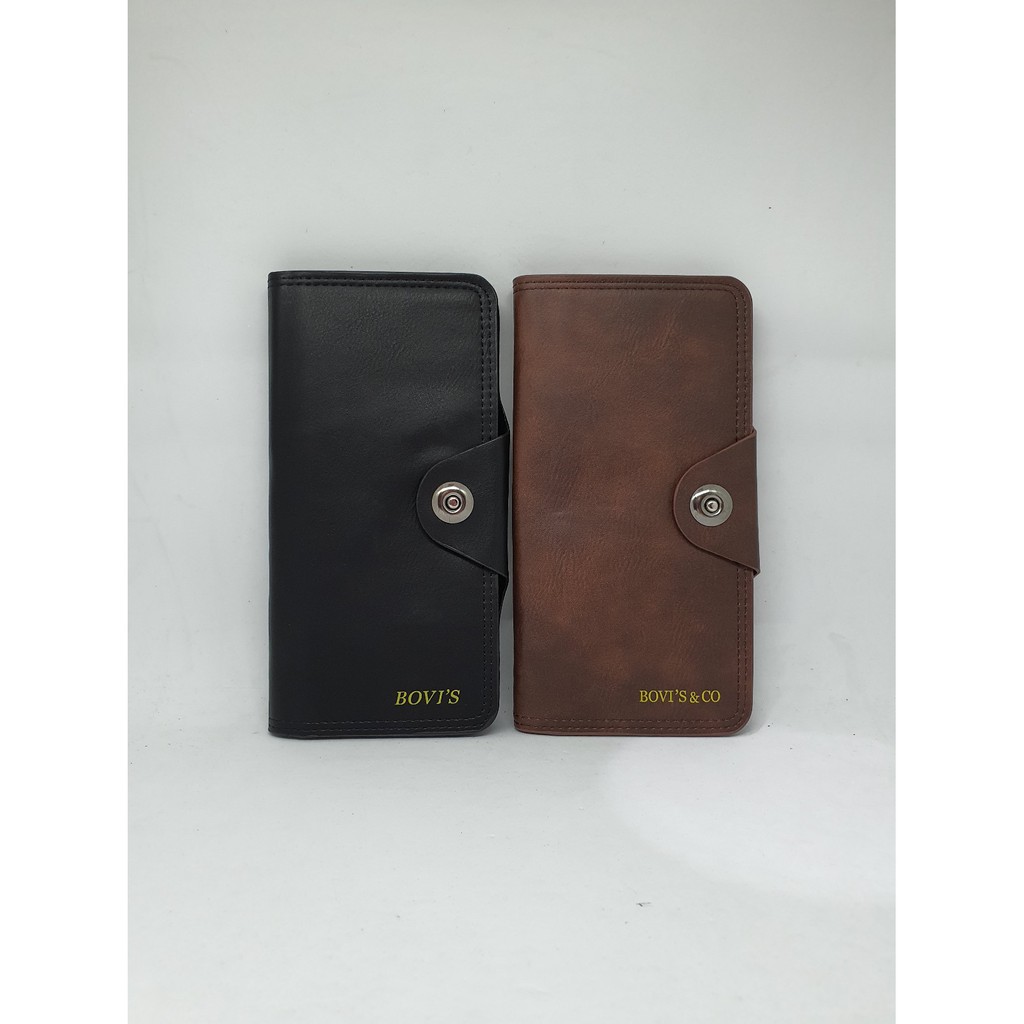 Dompet Pria Panjang Import Original Ori Bovis Tipe Kancing Magnet Harga Murah Bahan Premium Berkualitas Model Terbaru Keren Anak Muda