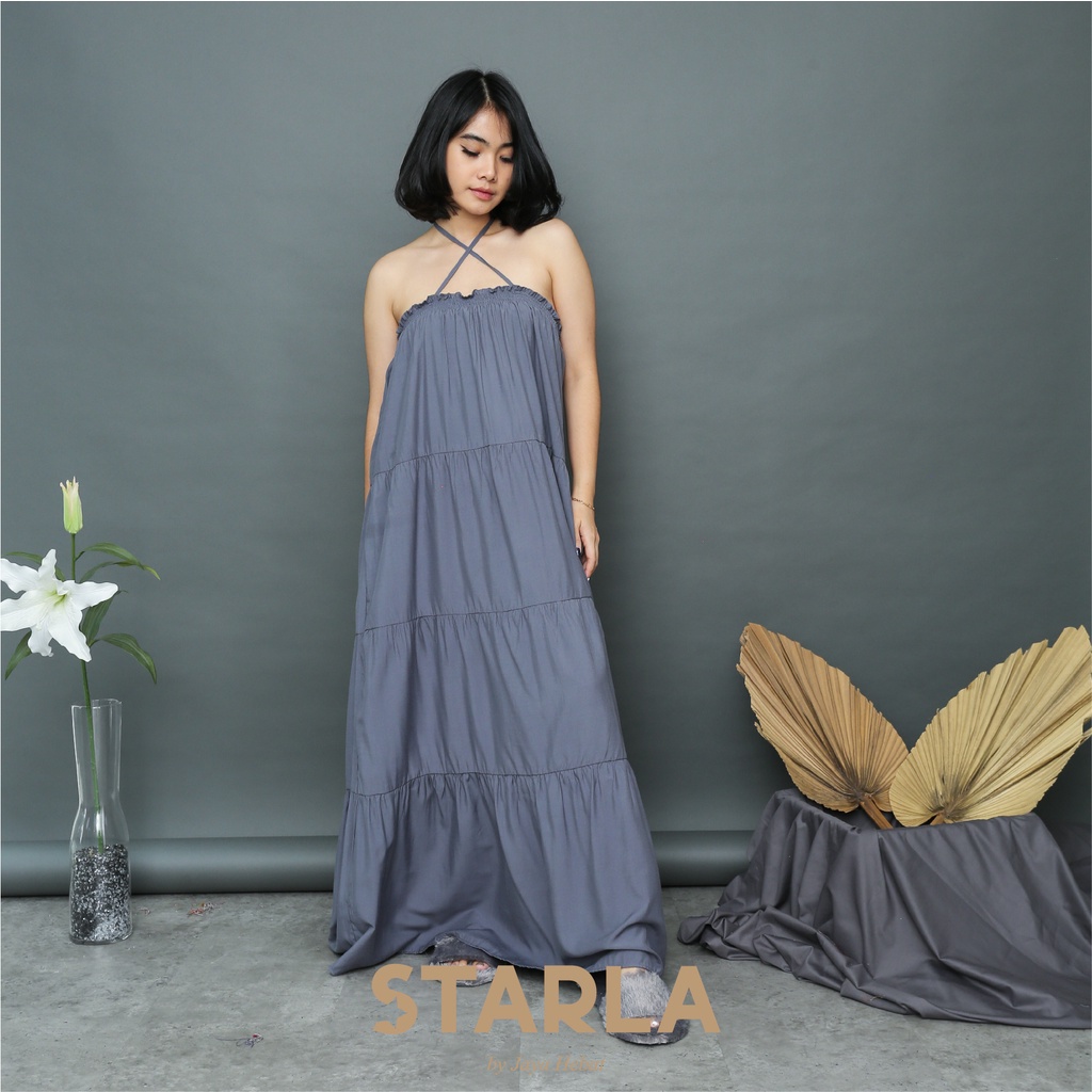 Long Dress Sexy Tank Top Wanita Maxi Summer Baju Tidur Keisha Starla