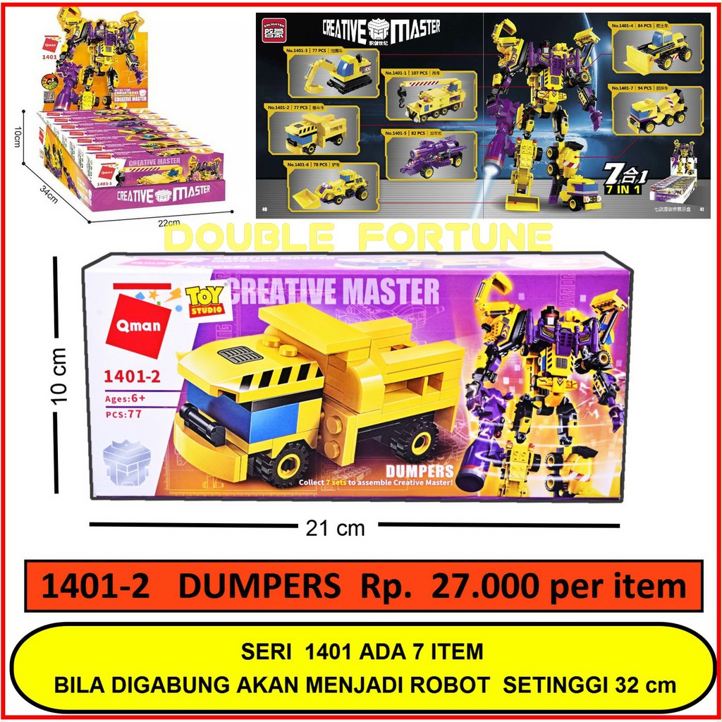 MAINAN QMAN BRICKS LEGO 1401-2 DUMPRES