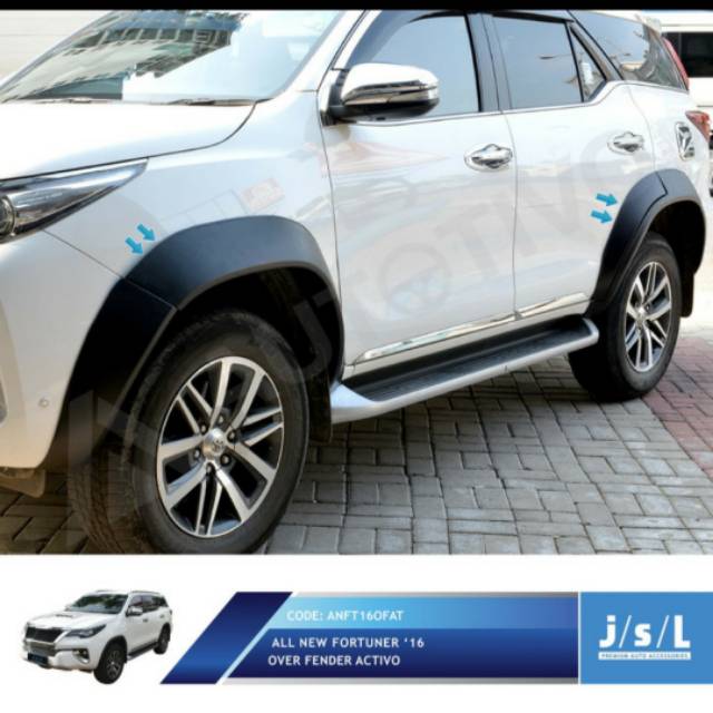 Over fender all new Fortuner activo jsl